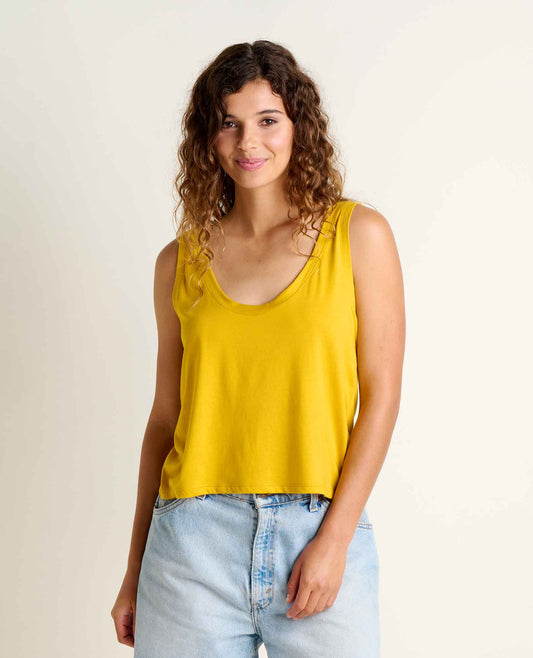 Whisper Tank - Lightweight Organic Cotton & Modal Jersey Tank Gold | Toad&Co Women