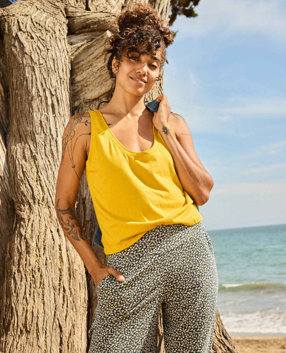 Whisper Tank - Lightweight Organic Cotton & Modal Jersey Tank Gold | Toad&Co Women