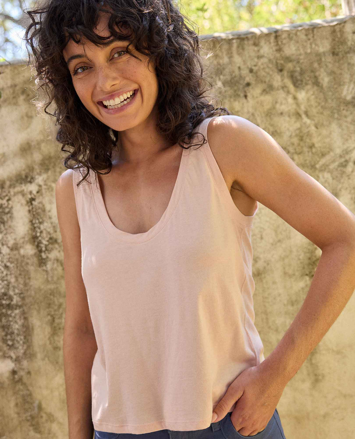 Whisper Tank - Lightweight Organic Cotton & Modal Jersey Tank Spanish Villa | Toad&Co Women