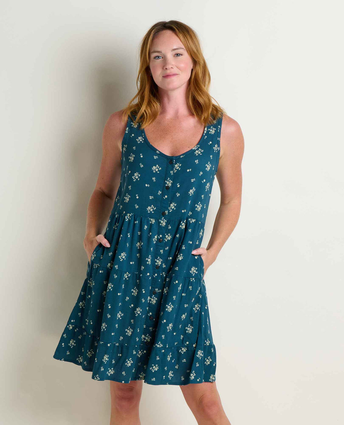 Manzana Tiered Tank Dress - Organic Cotton Flirty Tiered Sundress  | Toad&Co Women