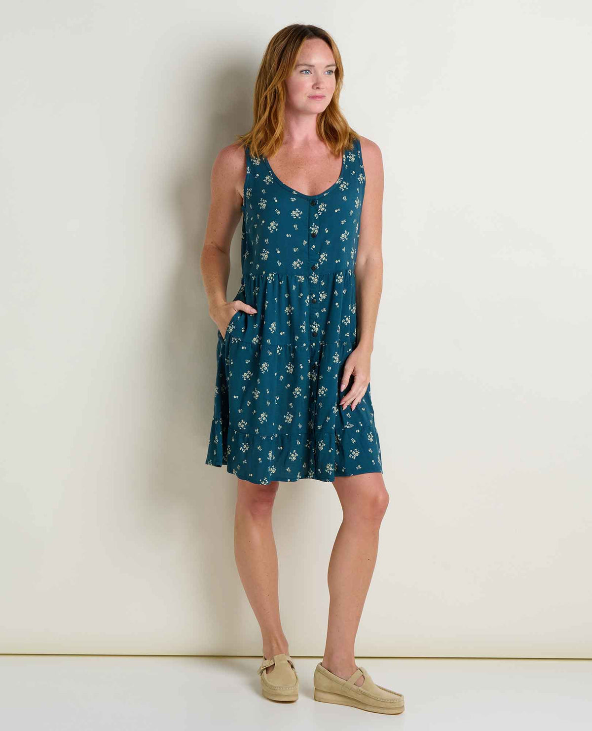 Manzana Tiered Tank Dress - Organic Cotton Flirty Tiered Sundress  | Toad&Co Women