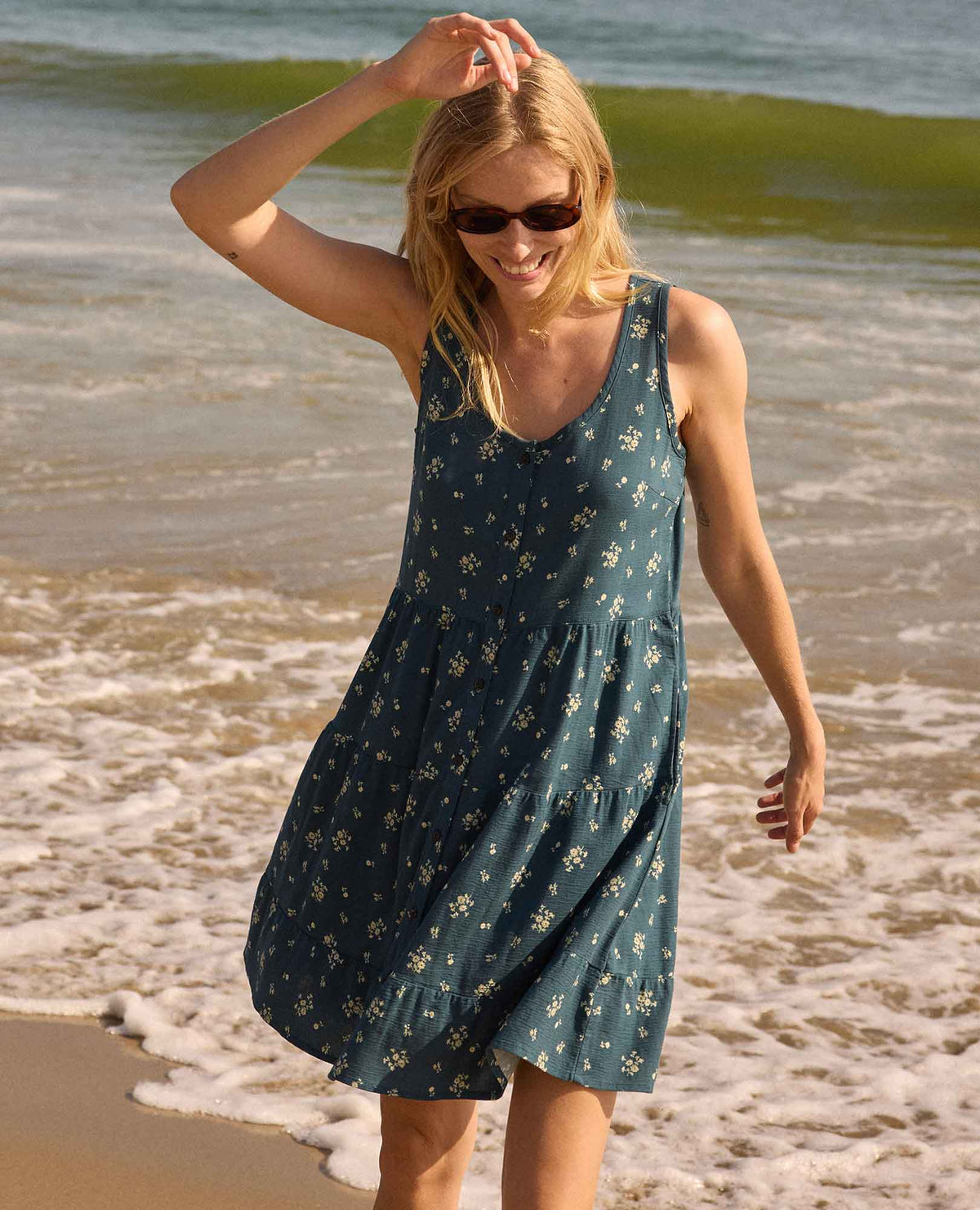 Manzana Tiered Tank Dress - Organic Cotton Flirty Tiered Sundress  | Toad&Co Women