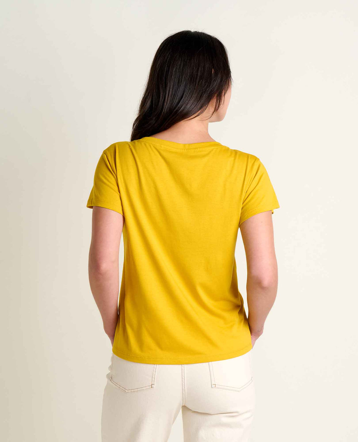 Whisper Tee - Lightweight Organic Cotton & Modal Jersey Tee Gold | Toad&Co Women