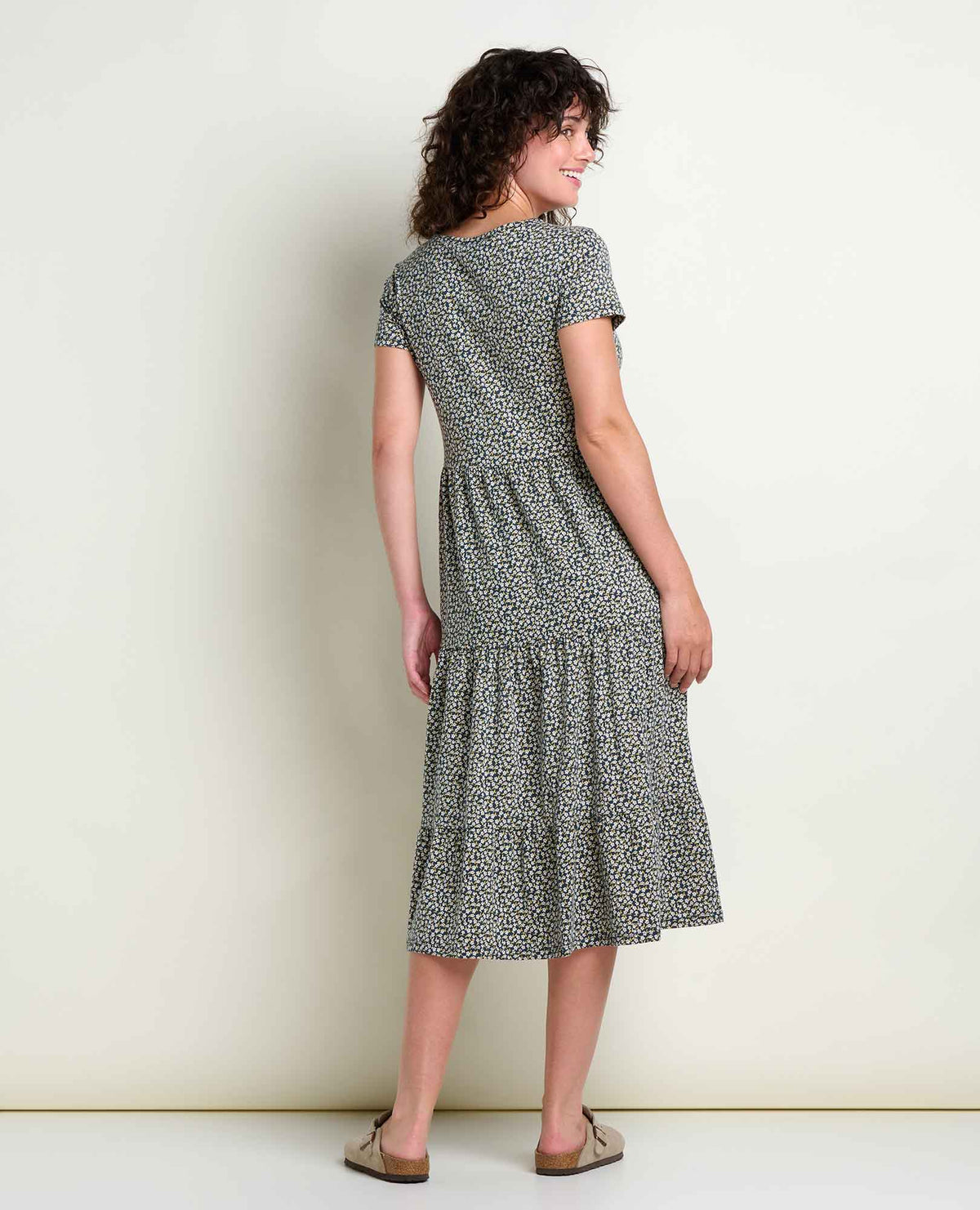 Marley Tiered Midi Dress - Organic Cotton & TENCEL™ Midi Dress Midnight Print | Toad&Co Women