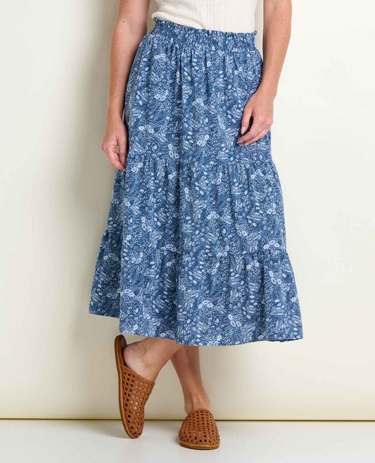 Sunkissed Tiered Midi Skirt - UPF 50+ Travel Skirt - Quick-Dry  | Toad&Co Women