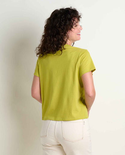 Women's Re-Form Embroidered Crew - Sustainable Recycled Cotton Tee Sprout Embroidery | Toad&Co Women