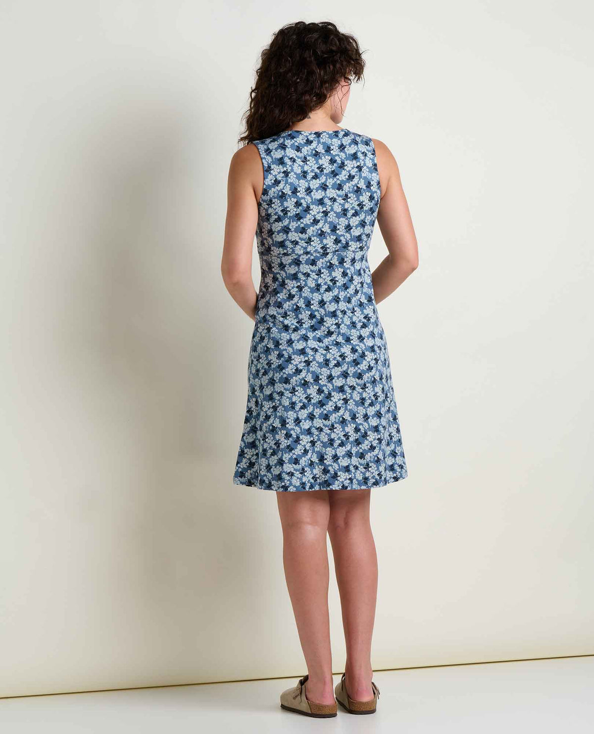 Women's Rosemarie Sleeveless Dress - by Toad&Co Pacific Blue Print | Toad&Co Women
