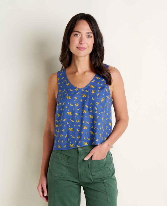 Taj Hemp Button Back Tank Top - Better than Linen  | Toad&Co Women