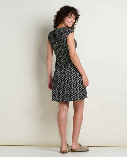 Women's Rosemarie Dress - by Toad&Co Black and Salt Print | Toad&Co Women