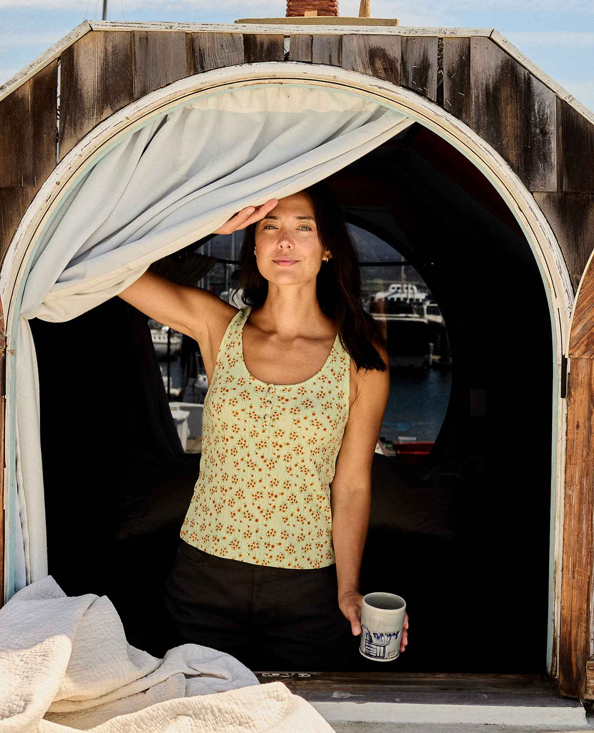 Foothill Pointelle Henley Tank - Organic Cotton Knit Tank  | Toad&Co Women