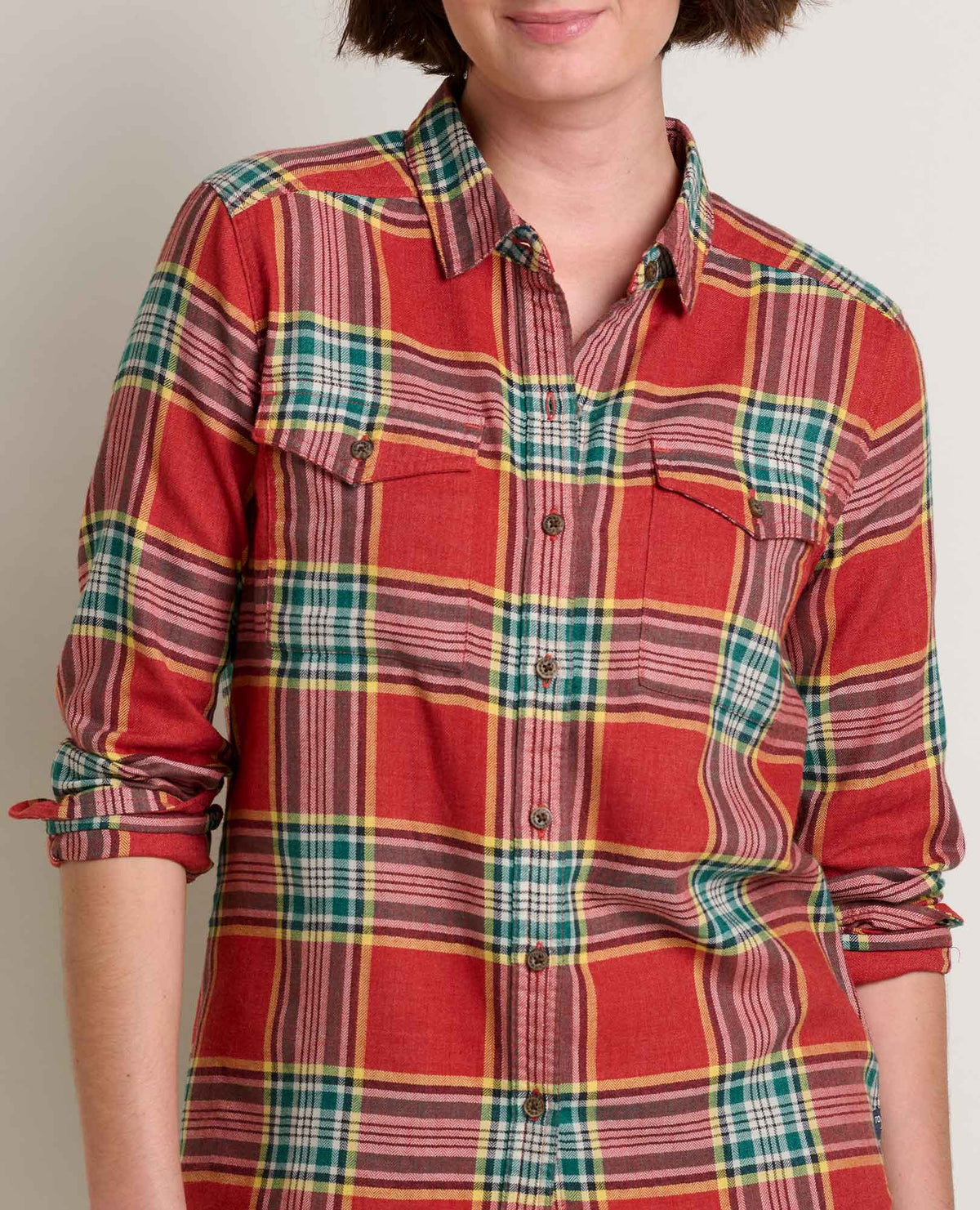 Re-Form Flannel Shirt Campfire Windowpane | Toad&Co Women