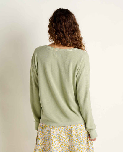 Bianca Pullover Sweater - Recycled Cotton Knit V-Neck Layer  | Toad&Co Women