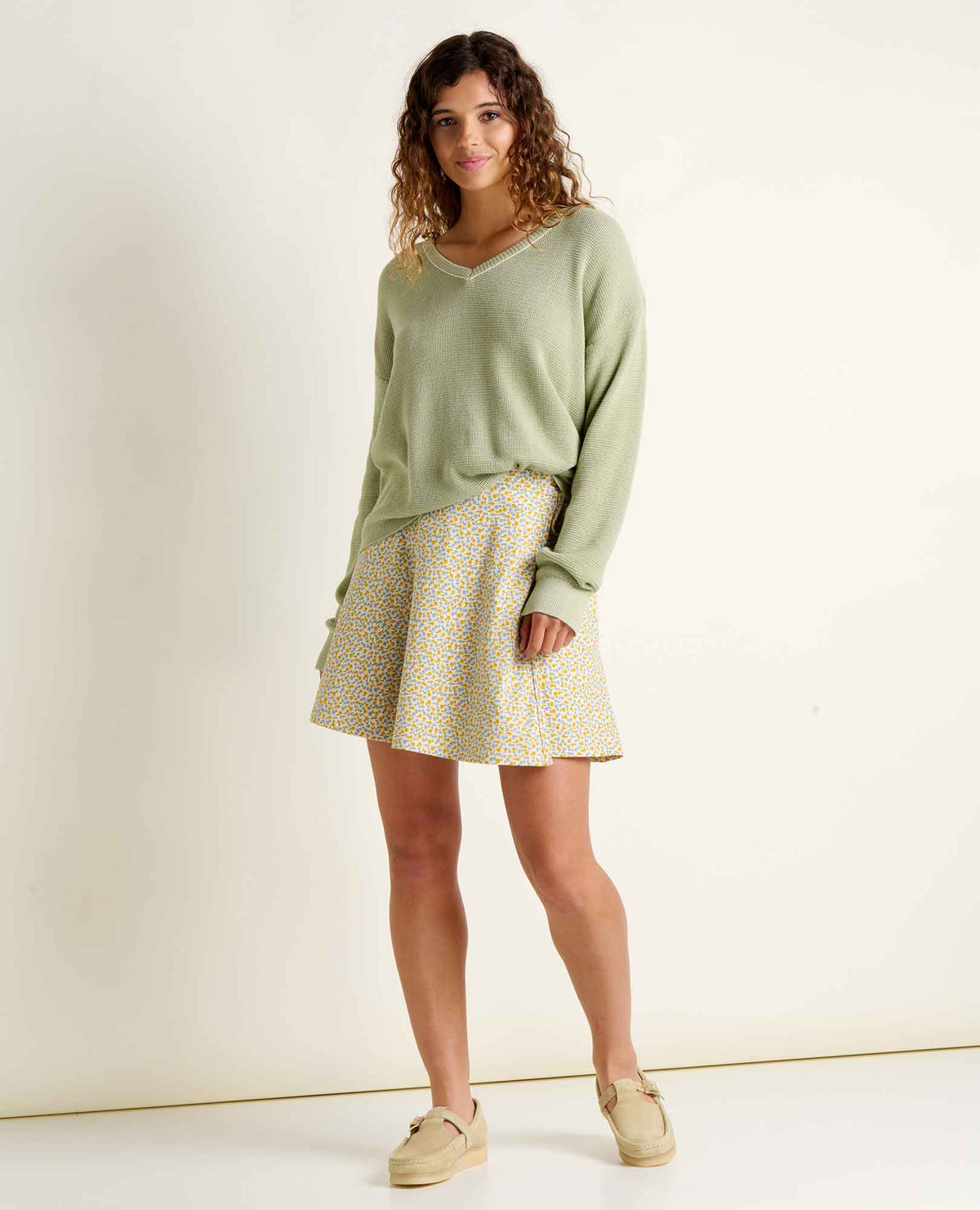 Bianca Pullover Sweater - Recycled Cotton Knit V-Neck Layer  | Toad&Co Women