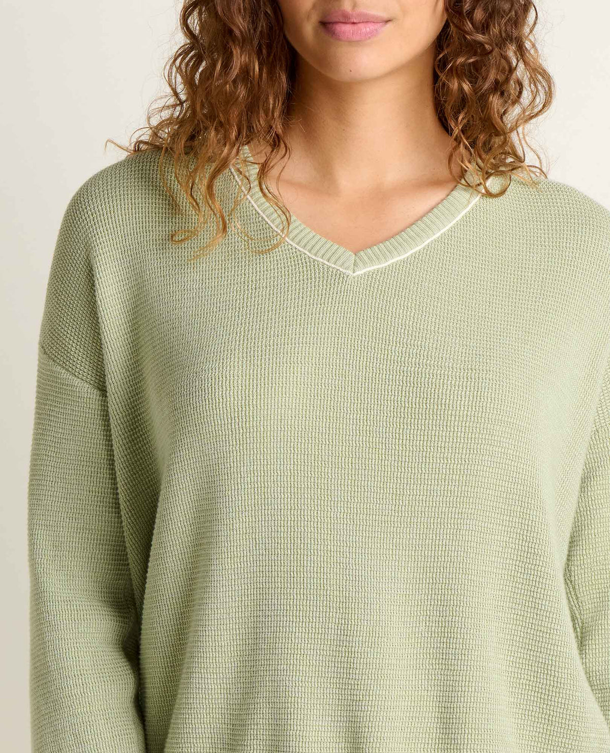 Bianca Pullover Sweater - Recycled Cotton Knit V-Neck Layer  | Toad&Co Women