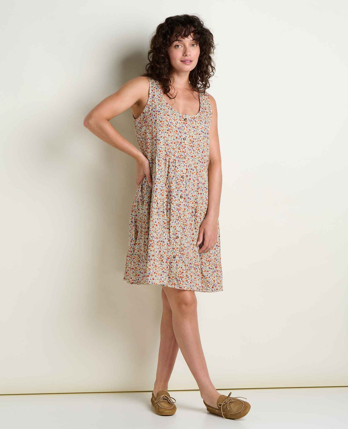 Manzana Tiered Tank Dress - Organic Cotton Flirty Tiered Sundress  | Toad&Co Women