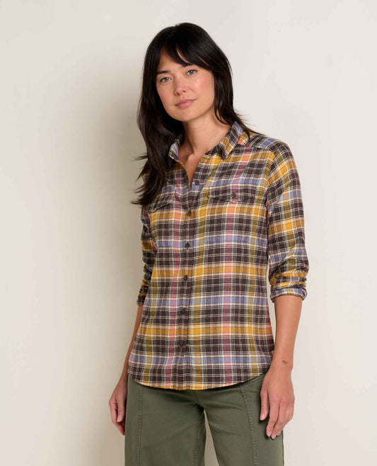 Re-Form Flannel Shirt Chestnut Check | Toad&Co Women