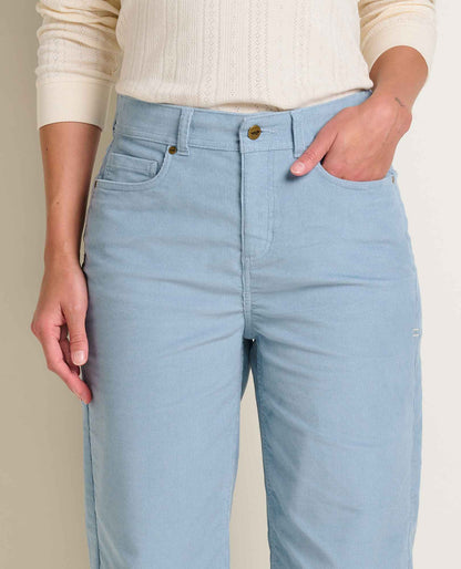 Women's Corduroy Wide Leg Crop Pant Weathered Blue | Toad&Co Women