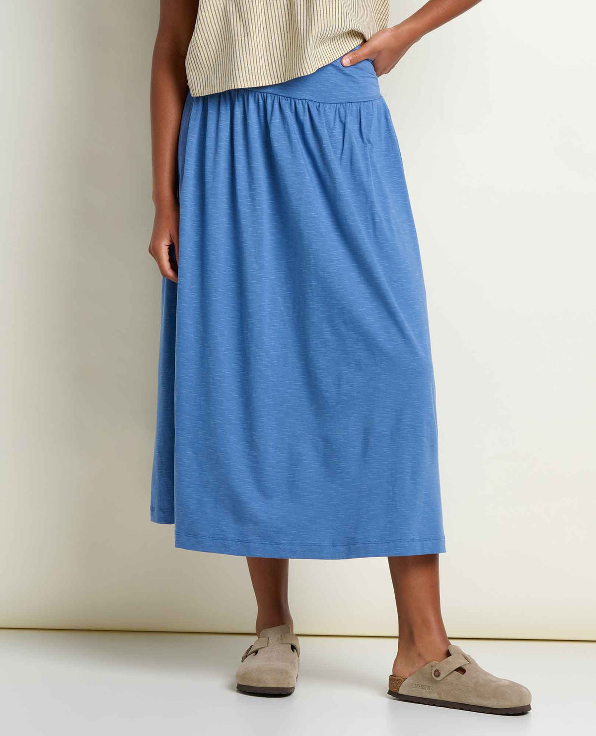 Chaka Midi Skirt - Organic Cotton & TENCEL™ A-Line Midi Skirt Kyanite | Toad&Co Women