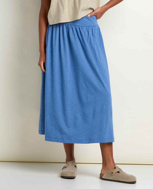 Chaka Midi Skirt - Organic Cotton & TENCEL™ A-Line Midi Skirt Kyanite | Toad&Co Women