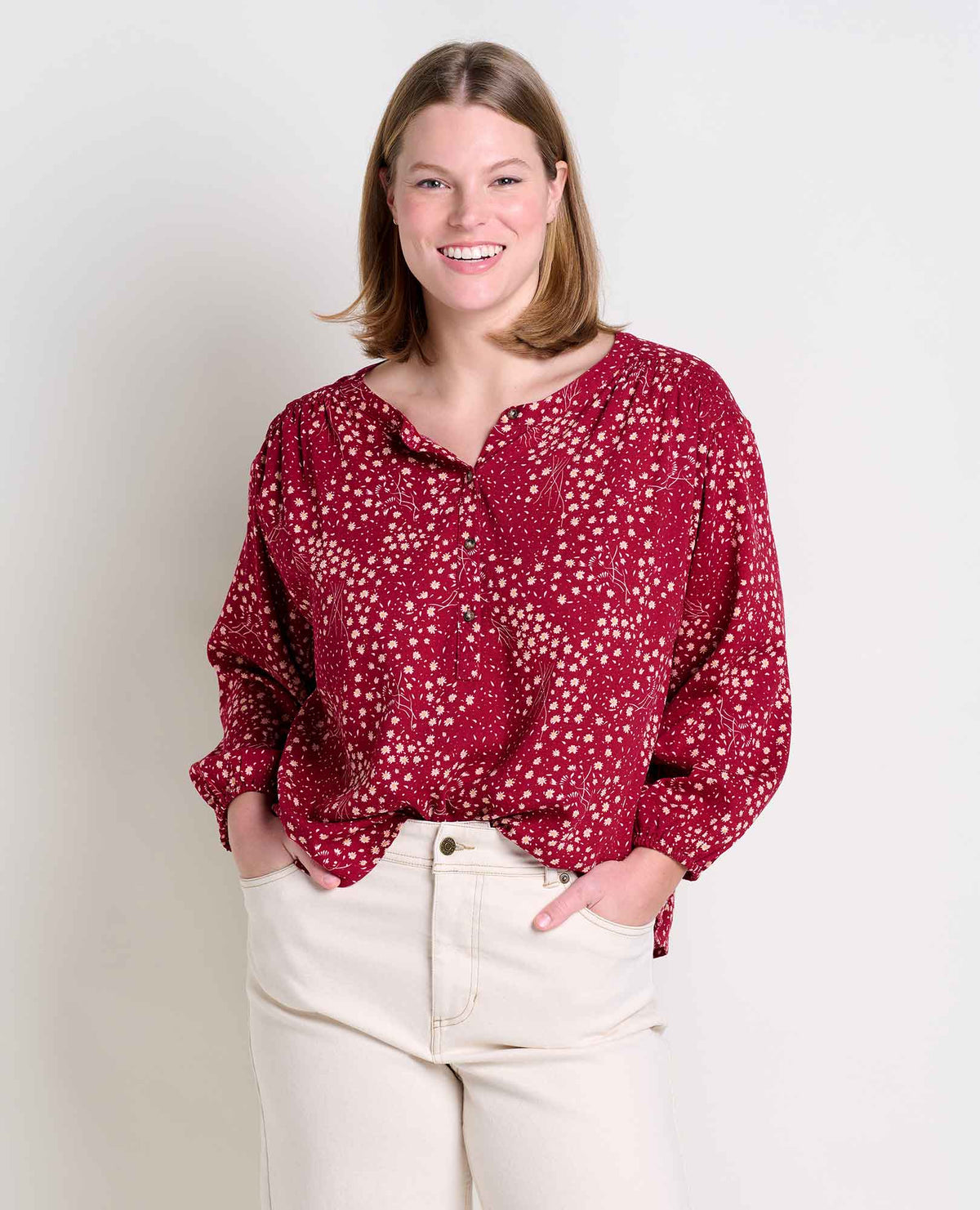 Manzana Long Sleeve Peasant Top  | Toad&Co Women