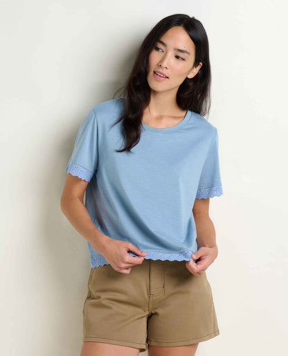 Clara Tee - Organic Cotton & TENCEL™ Eyelet Trim Women's Tee  | Toad&Co Women