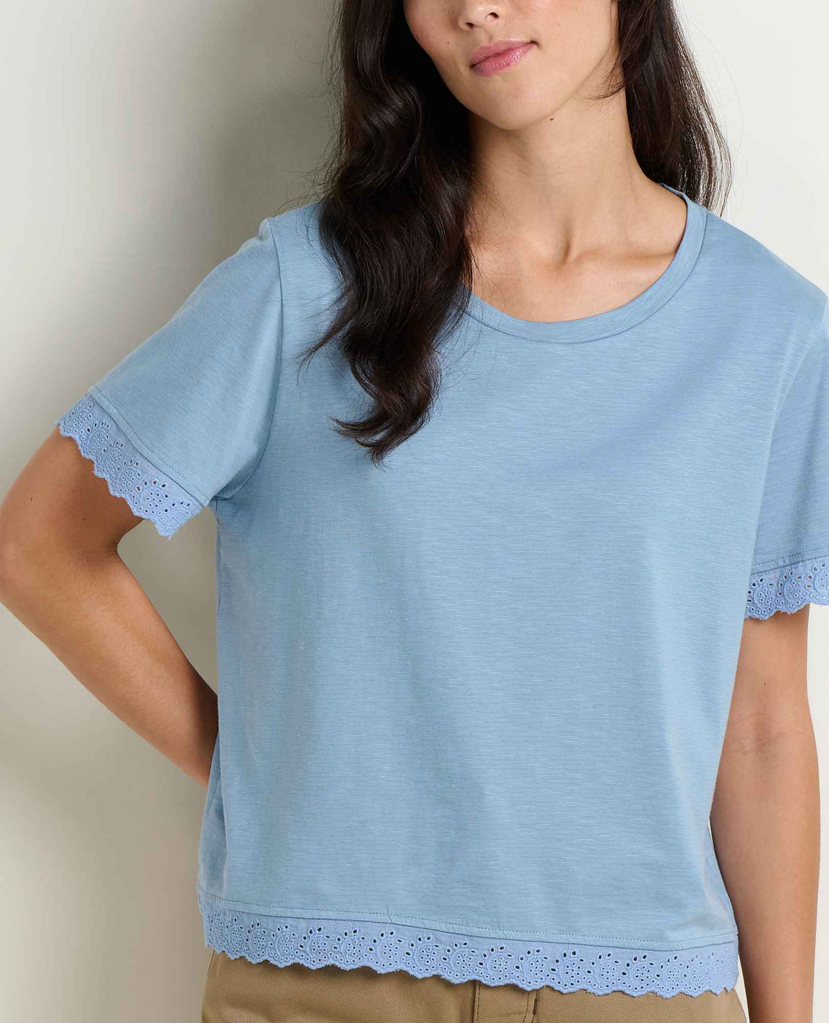 Clara Tee - Organic Cotton & TENCEL™ Eyelet Trim Women's Tee  | Toad&Co Women