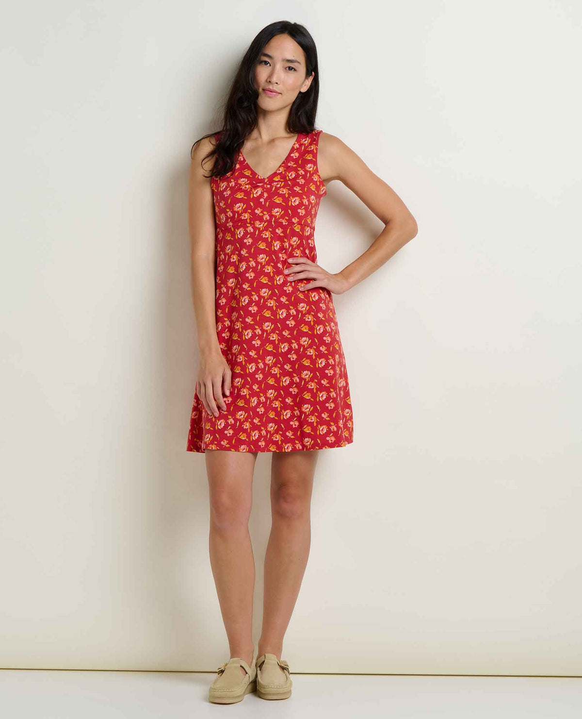 Women's Rosemarie Sleeveless Dress - by Toad&Co Crabapple Print | Toad&Co Women