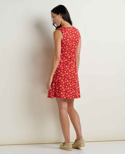 Women's Rosemarie Sleeveless Dress - by Toad&Co Crabapple Print | Toad&Co Women