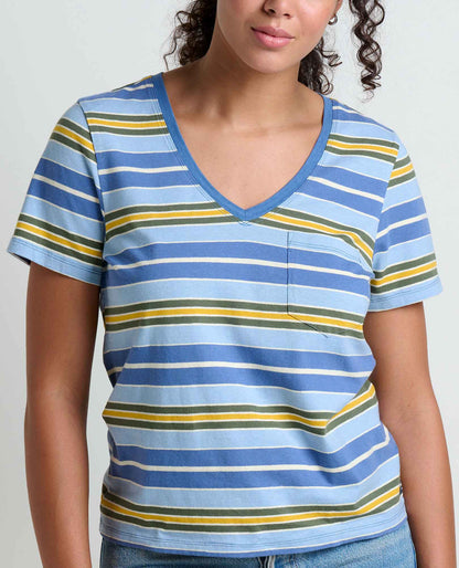 Grom Hemp Blend V-Neck T-Shirt - Sustainable Top by Toad&Co  | Toad&Co Women