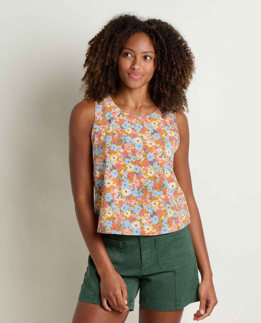 Sunkissed Button Back Tank - Lightweight Quick-Dry Travel Tank  | Toad&Co Women