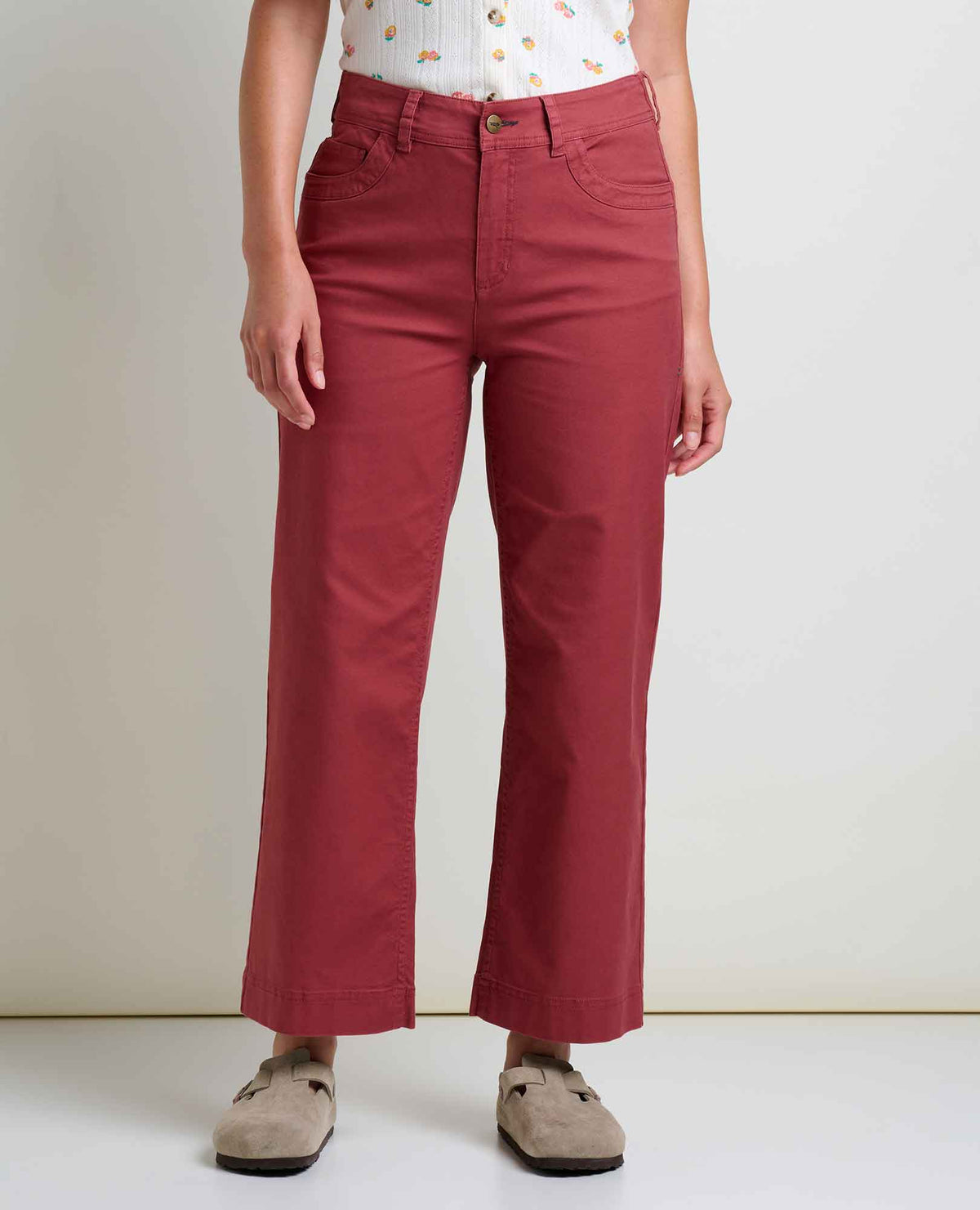 Earthworks Wide Leg Organic Cotton Crop Pant Sundown | Toad&Co Women