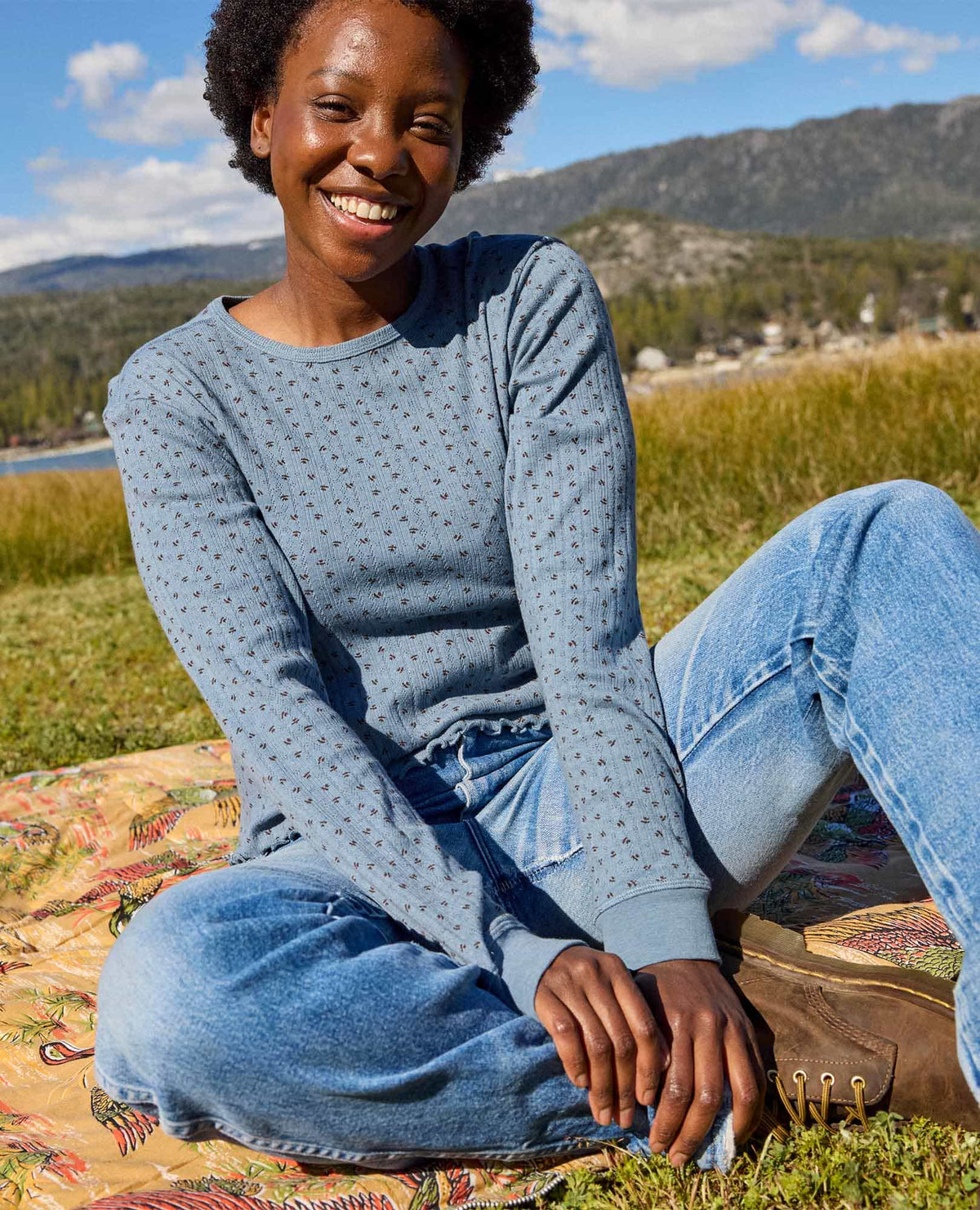 Foothill Pointelle Long Sleeve Crew  | Toad&Co Women