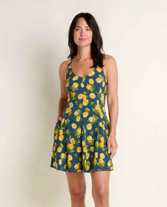 Sunkissed Tank Godet Dress - Quick-Dry Fit & Flare Travel Dress  | Toad&Co Women