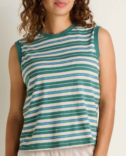 Boundless Jersey Tank - Eco-Friendly Water-Resistant Jersey Tank Palm Pattern | Toad&Co Women