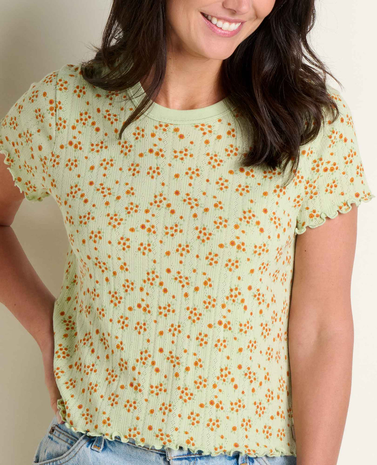 Foothill Cropped Baby Tee - Made from Recycled Materials by Toad&Co  | Toad&Co Women