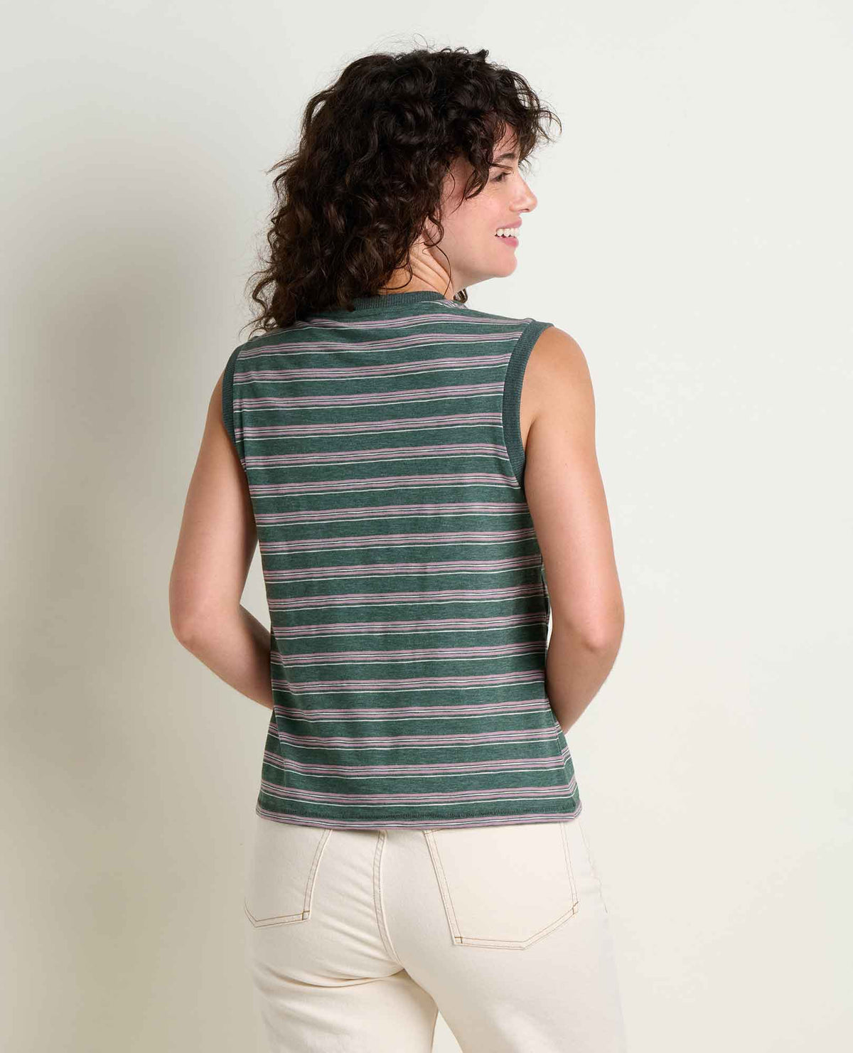 Boundless Jersey Tank - Eco-Friendly Water-Resistant Jersey Tank Cilantro Pattern | Toad&Co Women