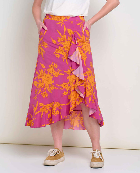Sunkissed Wrap Sustainable Midi Skirt - by Toad&Co  | Toad&Co Women