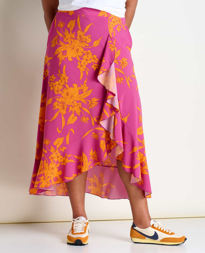 Sunkissed Wrap Sustainable Midi Skirt - by Toad&Co  | Toad&Co Women