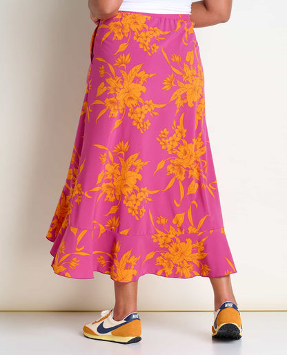 Sunkissed Wrap Sustainable Midi Skirt - by Toad&Co  | Toad&Co Women