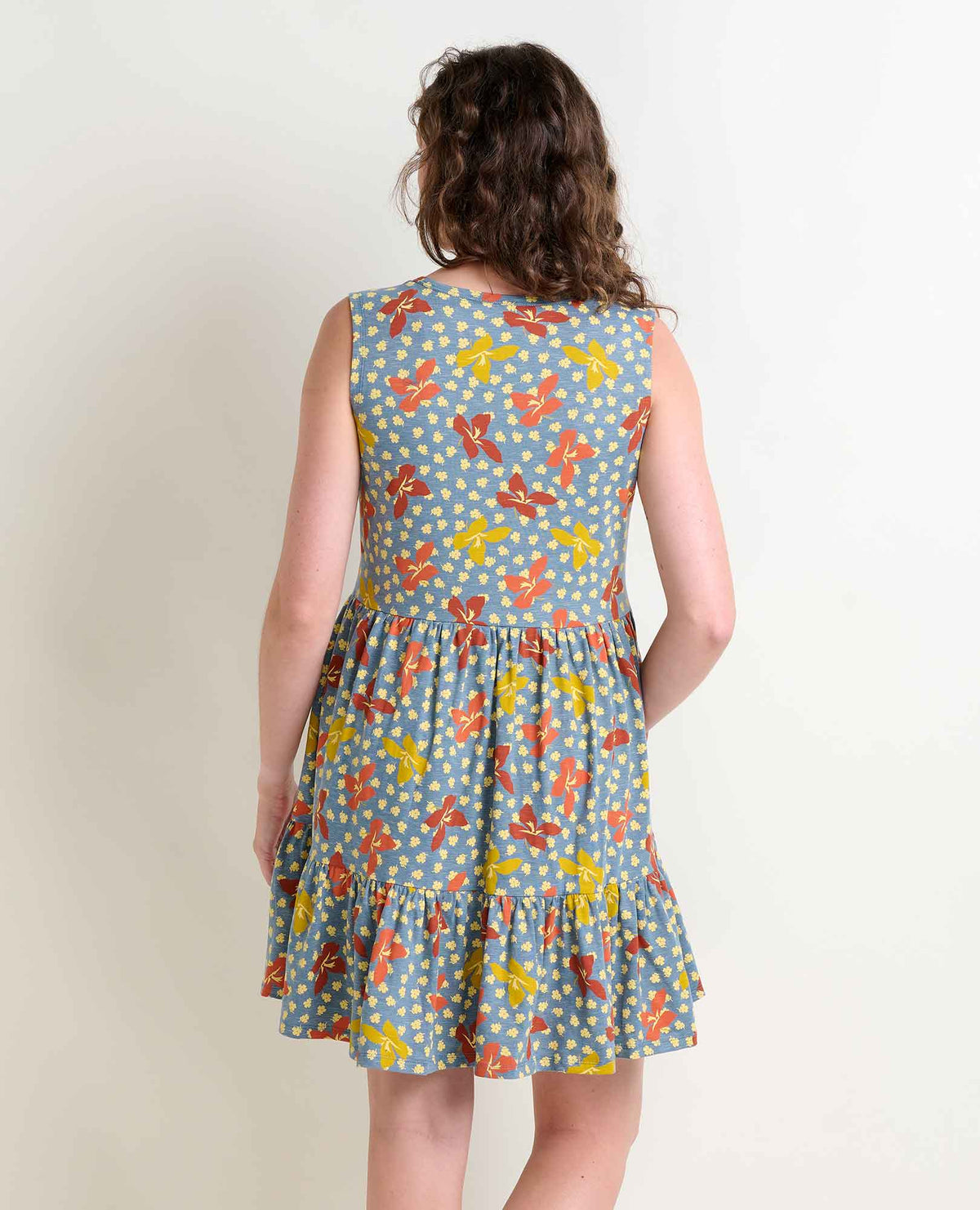 Marley Tiered Sleeveless Dress - by Toad&Co North Shore Lily Print | Toad&Co Women