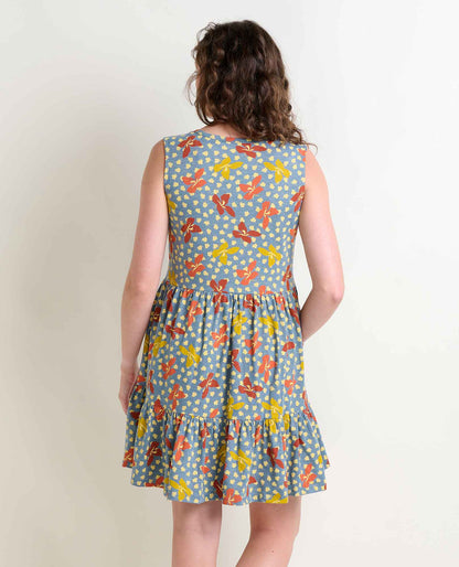 Marley Tiered Sleeveless Dress - by Toad&Co North Shore Lily Print | Toad&Co Women