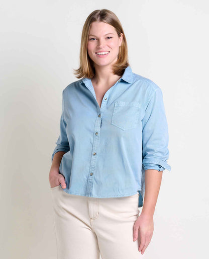Arroyo Twill Boxy Organic Cotton Shirt  | Toad&Co Women