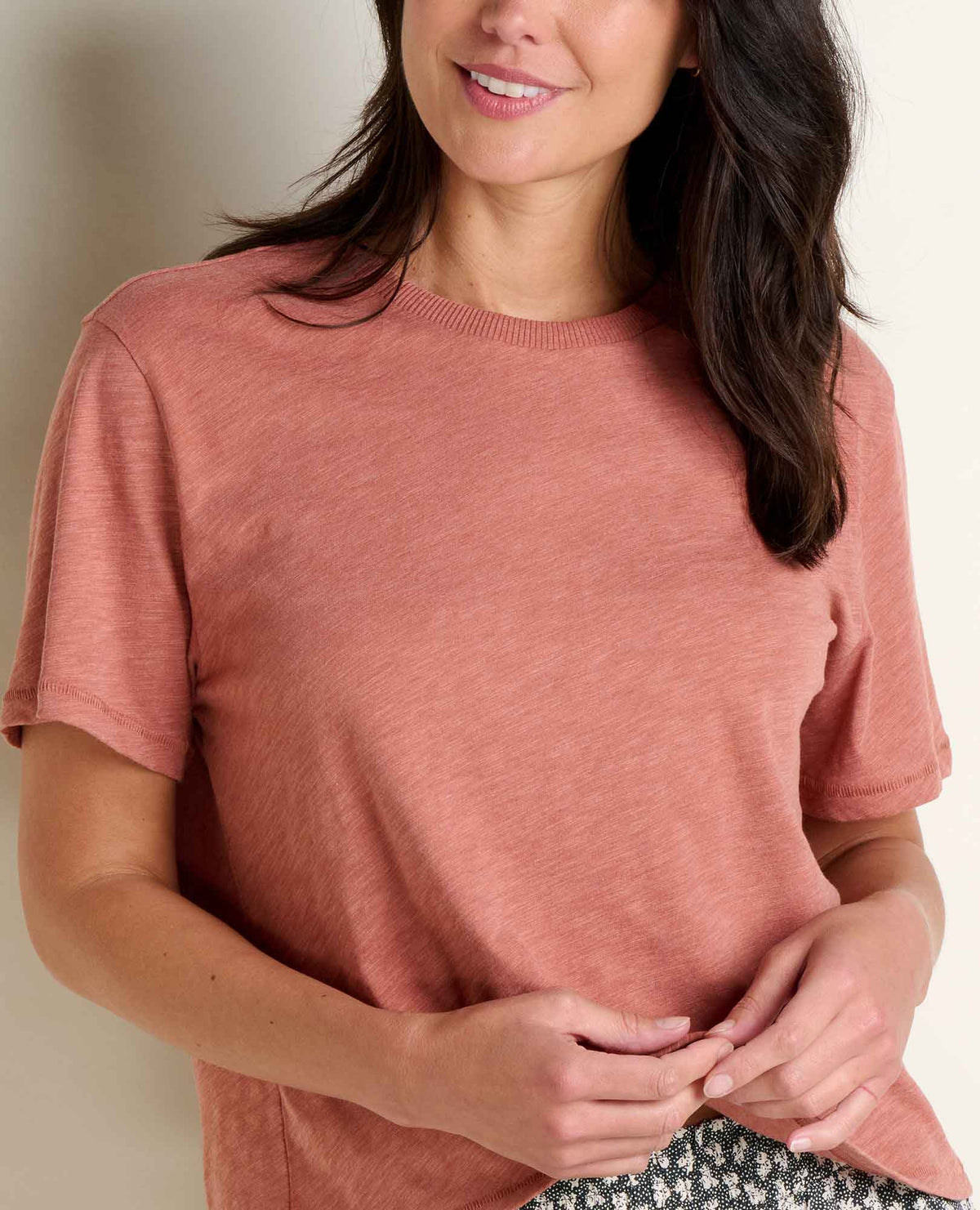 Women's Boundless Jersey Crew - Garment-Dyed Relaxed Fit Top Copper | Toad&Co Women
