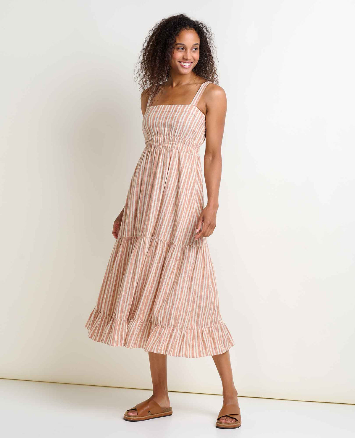 Taj Hemp Tiered Midi Dress - Better than Linen  | Toad&Co Women