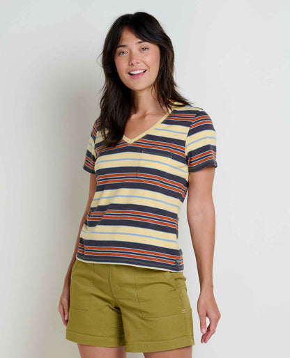 Grom Hemp Blend V-Neck T-Shirt - Sustainable Top by Toad&Co  | Toad&Co Women