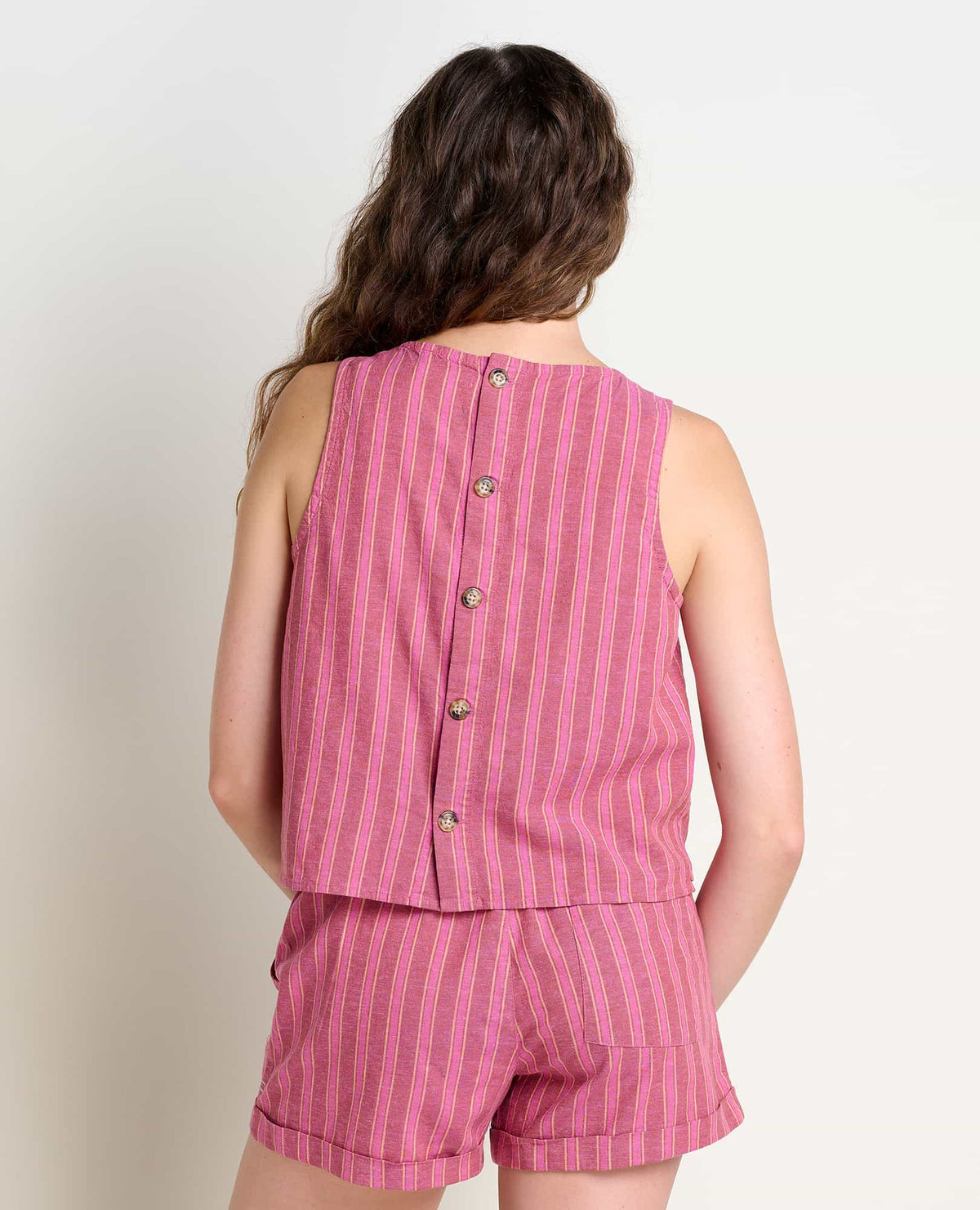 Taj Hemp Linen Tank Top with Button Back - by Toad&Co  | Toad&Co Women