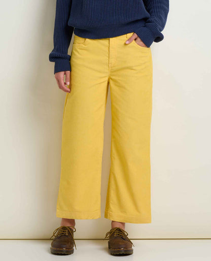 Women's Corduroy Wide Leg Crop Pant Chamomile | Toad&Co Women