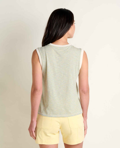Boundless Jersey Tank - Eco-Friendly Water-Resistant Jersey Tank Almond Pattern | Toad&Co Women