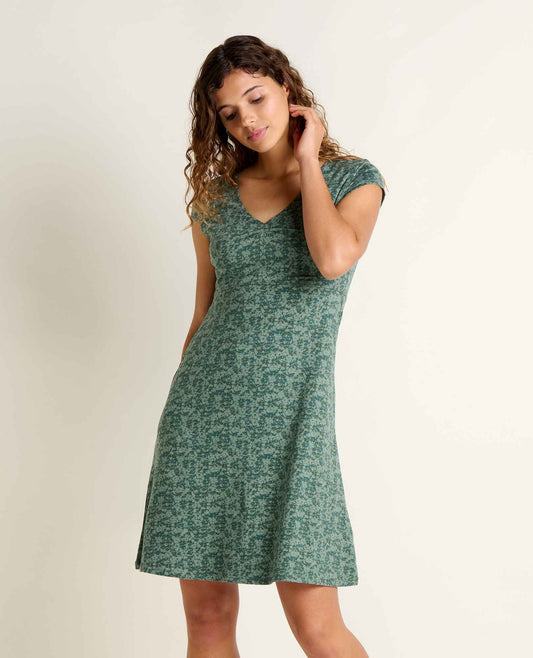 Women's Rosemarie Dress - by Toad&Co Cilantro Print | Toad&Co Women