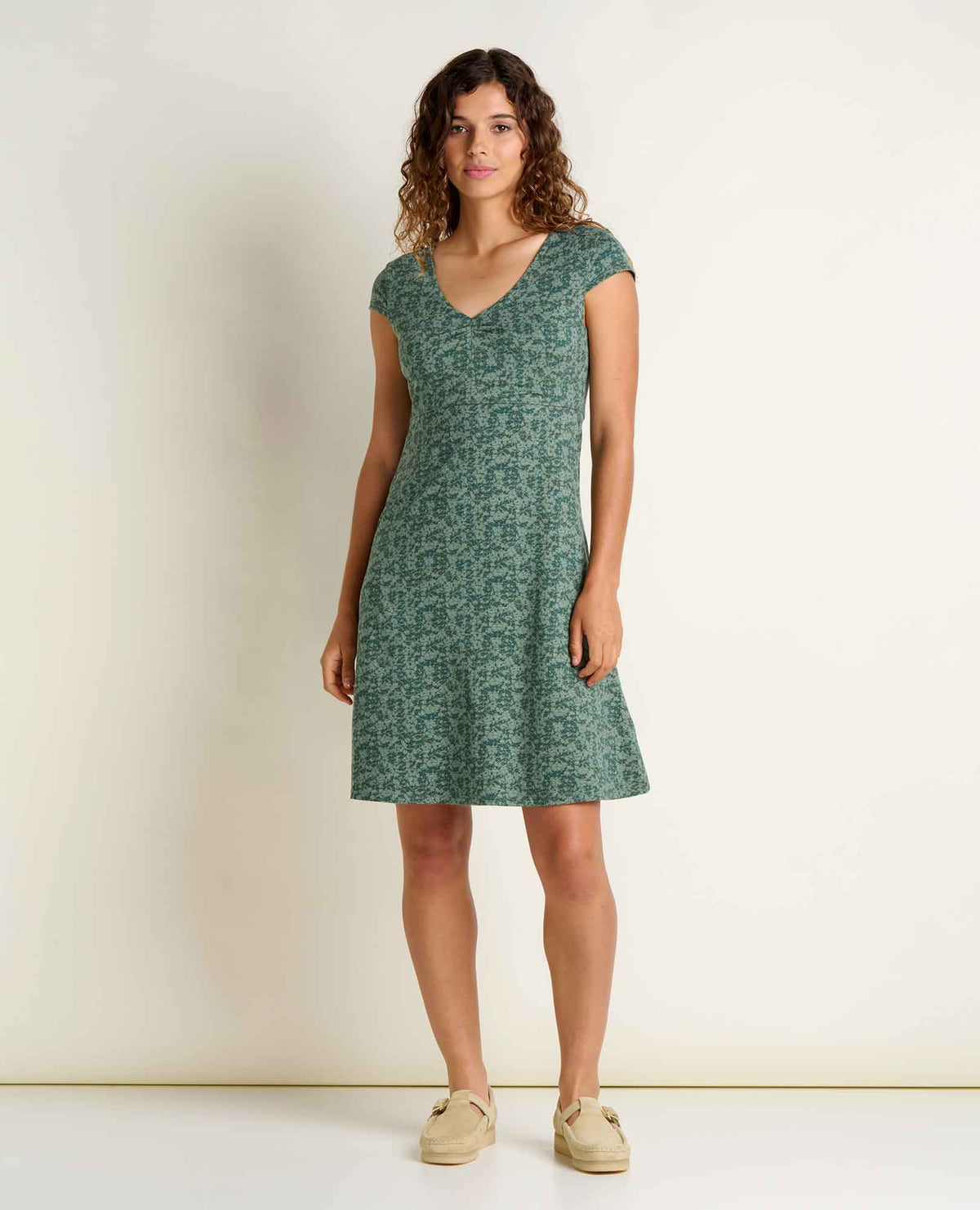 Women's Rosemarie Dress - by Toad&Co Cilantro Print | Toad&Co Women